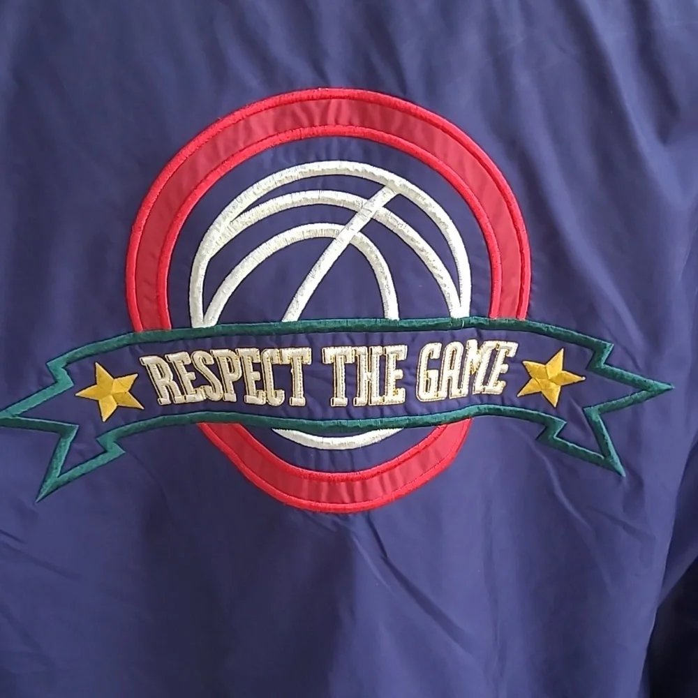 NIKE Respect the Game Navy‎ Red Green Block Mens XL Windbreaker Jacket VTG RARE